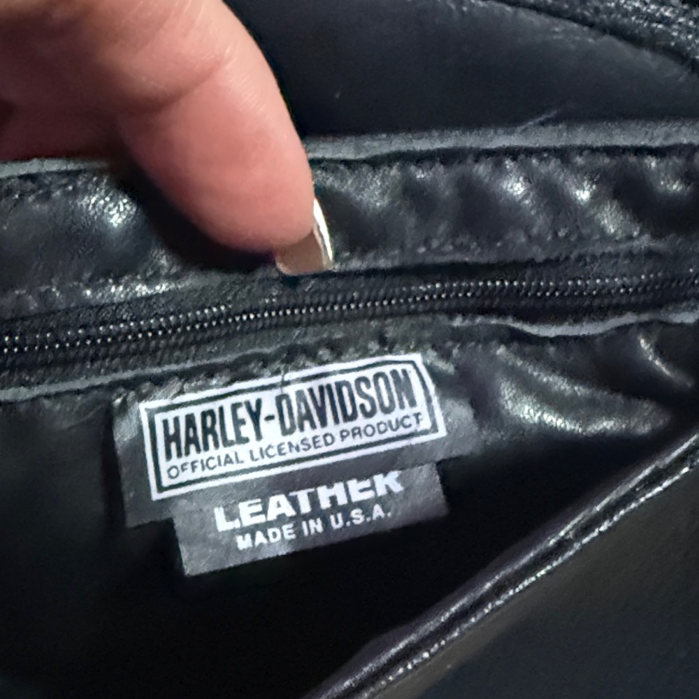 Harley Davidson Black Studded Crossbody Bag - Picture 3 of 8